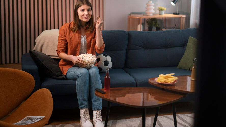 Sessões de cinema em casa destaca a importância da limpeza do sofá